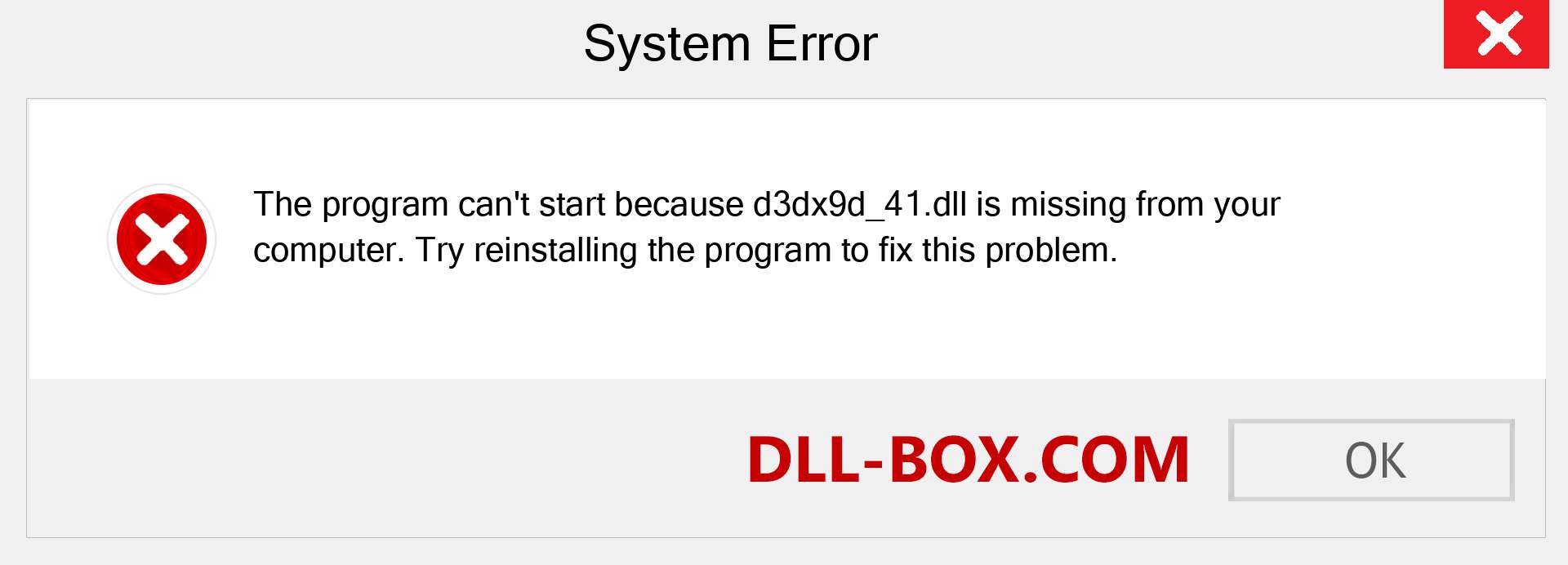  d3dx9d_41.dll file is missing?. Download for Windows 7, 8, 10 - Fix  d3dx9d_41 dll Missing Error on Windows, photos, images